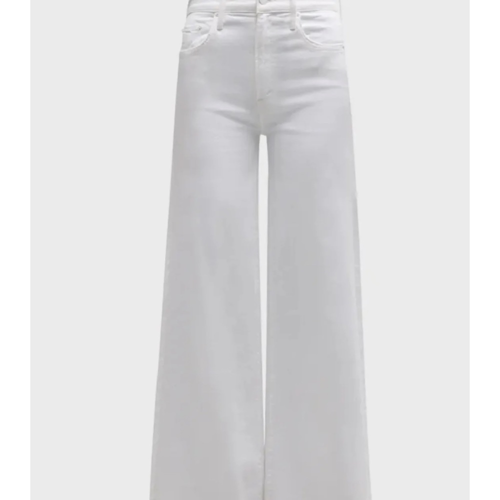 MOTHER Wide Leg Jean - Clean Hem - White